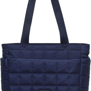 Lightweight Quilted Tote Bag with Laptop Compartment - Perfect for Work & Gym